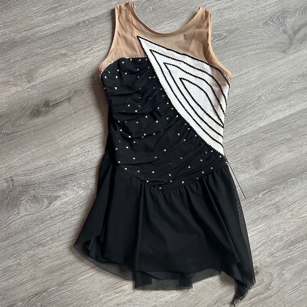 Black and White Figure Skating Dress
